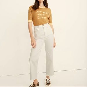 Madewell White Cropped Jeans